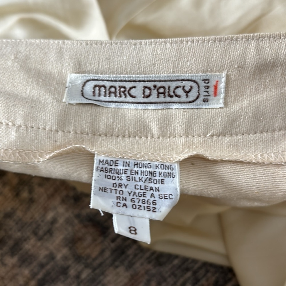 Vintage Cream Pleated Skirt - Picture 4 of 5